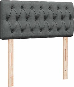 vidaXL Κρεβάτι Boxspring με Στρώμα Σκούρο Γκρι 80x200 εκ. Υφασμάτινο