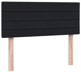 BOX SPRING ΚΡΕΒΑΤΙ ΜΕ ΣΤΡΩΜΑ ΜΑΥΡΟ 120X220 CM ΒΕΛΟΥΔΙΝΟ 3316349