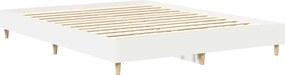 vidaXL Σκελετός Κρεβατιού 2 τμχ. Λευκό 152 x 203 cm Επεξεργασμένο Ξύλο
