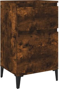 vidaXL Κομοδίνο Καπνιστή Δρυς 40x35x70 εκ.