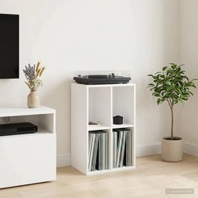 vidaXL Ντουλάπι δίσκων βινυλίου Λευκό 44,5 x 36,5 x 74,5 εκ