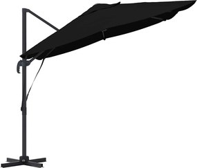 vidaXL Ομπρέλα ηλίου Μαύρο 351 x 250 x 260 εκ