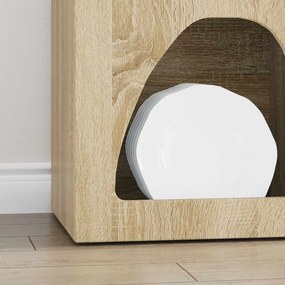 vidaXL Πλαϊνό γραφείο Δρύς Sonoma 40 x 35 x 100.5 εκ