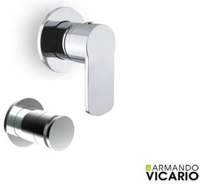 Armando Vicario GLAM Μίκτης εντοιχισμού &amp; περιστροφικός εκτροπέας 3 εξόδων Chrome