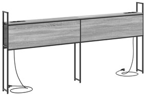 vidaXL Κεφαλάρι Αποθήκης Γκρι sonoma 180 cm Επεξεργασμένο ξύλο