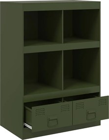 vidaXL Ραφιέρα Πράσινο Λαδί 67x39x95 εκ. από Ατσάλι