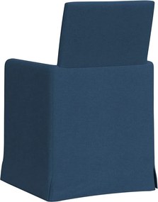 vidaXL Καρέκλες φαγητού 2 pcs Μπλε 57 x 67 x 95 εκ ύφασμα