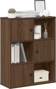 vidaXL Βιβλιοθήκη Καφέ Δρυς 60x24x76,5 εκ. από Επεξεργασμένο Ξύλο