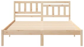 vidaXL Σκελετός Κρεβατιού Καφέ 160 x 200 cm Μασίφ ξύλο πεύκου