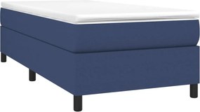 vidaXL Κρεβάτι Boxspring με Στρώμα Μπλε 80x200 εκ. Υφασμάτινο