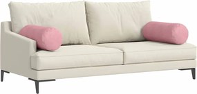 vidaXL Μαξιλάρια Στήριγμα 2 pcs Ροζ Ø 25 x 70 cm Υφασμάτινο Κορντουρά