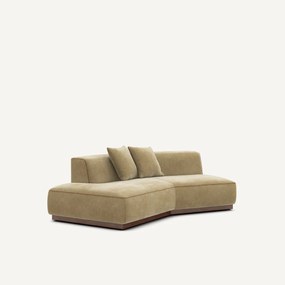 Γωνία καναπέ αριστερή από βελούδο stonewashed, JACOPO