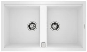 TEKA NOVA 90 B-TG 2B Ένθετος Γρανιτένιος νεροχύτης Artic White Μ86xΠ51εκ