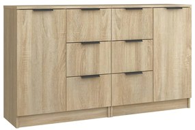 vidaXL Ντουλάπια 2 τεμ. Sonoma Δρυς 60x30x70 εκ. Επεξεργασμένο Ξύλο