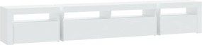 vidaXL Έπιπλο Τηλεόρασης με LED Λευκό 240x35x40 εκ.
