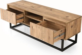Έπιπλο Τηλεόρασης Μαύρο / Πεύκο CECRELA 180x40x50