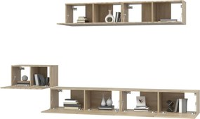 vidaXL Σετ Επίπλων Τηλεόρασης 5 Τεμαχίων Sonoma Δρυς Επεξ. Ξύλο
