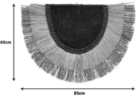 Διακοσμητικό τοίχου Pedrine Inart ψάθα-abaca σε φυσικό χρώμα 85x60x6εκ