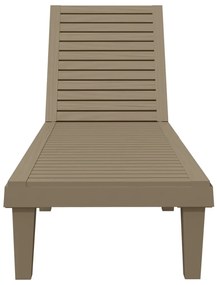 vidaXL Ξαπλώστρα Ανοιχτό Καφέ 155 x 58 x 83 εκ. από Πολυπροπυλένιο