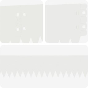 vidaXL Περίγραμμα γκαζόν 20 τμχ. 103 x 10 εκ Steel Λευκό