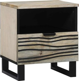 vidaXL Κομοδίνο 2 pcs Λευκό 40 x 33 x 46 εκ. Επεξεργασμένο Ξύλο