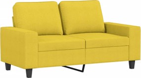 vidaXL Σετ Σαλονιού 3 Τεμαχίων Αν. Κίτρινο Υφασμάτινο