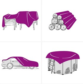vidaXL Μουσαμάς Γκρι 1 x 2,5 μ. 650 γρ./μ²