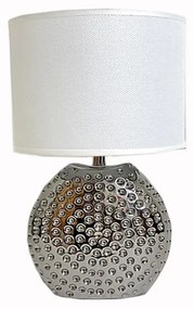 Φωτιστικό Επιτραπέζιο Κεραμικό Ασημί-Λευκό Art Et Lumiere 21x37εκ. 20495