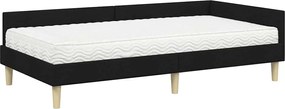 vidaXL Κρεβάτι γωνίας με στρώμα με στρώμα 2 pcs Πράσινο ύφασμα
