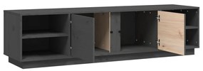 vidaXL Έπιπλο Τηλεόρασης Γκρι 156x40x40 εκ. από Μασίφ Ξύλο Πεύκου