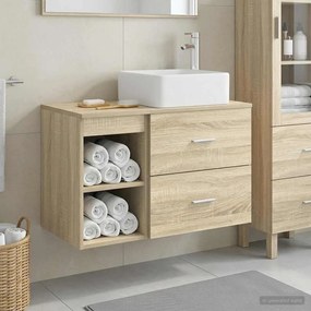vidaXL Σετ Επίπλων Μπάνιου 2 pcs Sonoma Δρυς Επεξεργασμένο Ξύλο