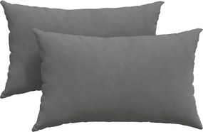 vidaXL Μαξιλάρι Καναπέ 2 pcs Σκούρο Γκρι 50 x 30 cm ύφασμα
