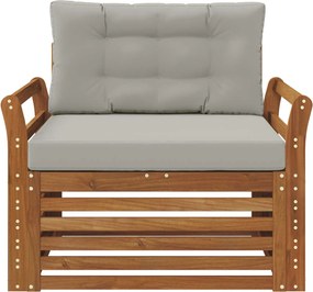 vidaXL Εξωτερικός καναπές Στερεό Ξύλο Ακακίας και Πολυεστέρ