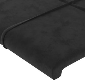 vidaXL Κεφαλάρι Μαύρο Βελούδινο 180x5x118/128 εκ.