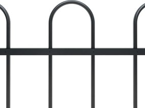vidaXL Φράχτης Κήπου με Κορυφή από Ατσάλι 838 x 100 εκ. Μαύρος