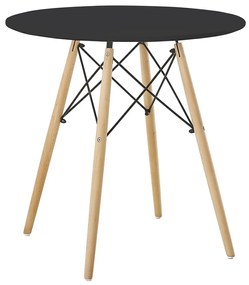 Τραπέζι ArteLibre RAPTOR Μαύρο MDF/Ξύλο Φ70x74cm-14600021