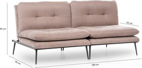 Τριθέσιος Καναπές Κρεβάτι Μινκ RANAS 95x180x95