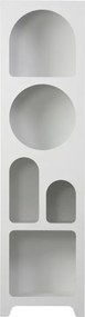 Βιβλιοθήκη Emersi pakoworld mdf σε λευκή απόχρωση 48x35x180εκ