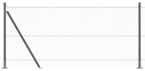 vidaXL Στύλος Περιφράξεων Γκρι 50 x 0,8 μ (36 χλστ δίχτυ)