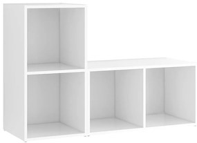 vidaXL Έπιπλα Τηλεόρασης 2 τεμ. Λευκά 72 x 35 x 36,5 εκ. Επεξ. Ξύλο