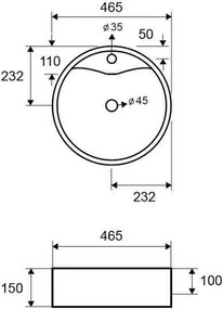 Karag LT 3018 - Νιπτήρας μπάνιου 46,5x46,5