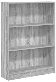 vidaXL Βιβλιοθήκη Γκρι Sonoma 80x24x109 εκ. από Επεξεργ. Ξύλο