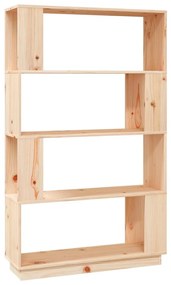 vidaXL Βιβλιοθήκη/Διαχωριστικό Χώρου 80x25x132 εκ. Μασίφ Ξύλο Πεύκου