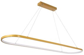 Φωτιστικό Οροφής Με Τηλεχειριστήριο Bolivar 61274 120x30x2cm Dim Led 6210lm 54W Gold Globostar
