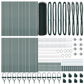 vidaXL Hexagon Fence Πράσινο 0.6x100 m Σίδερος