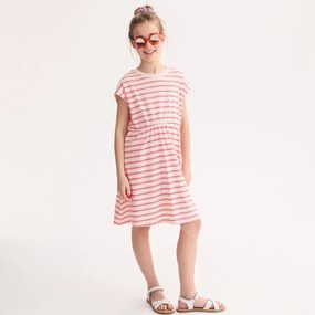 Αμάνικο ριγέ φόρεμα από ζέρσεϊ