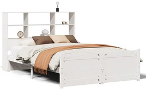 vidaXL Κρεβάτι Βιβλιοθήκη Χωρίς Στρώμα 120x190 εκ Μασίφ Ξύλο Πεύκου