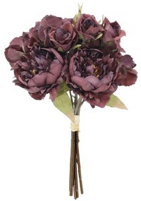 PEONY ΤΕΧΝΗΤΟ ΜΠΟΥΚΕΤΟ ΜΩΒ ΠΡΑΣΙΝΟ H30cm - 030759