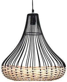 Φωτιστικό Οροφής 949-124-006 41x41cm 1xE27 60W Natural-Black