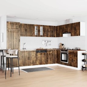 vidaXL Ντουλάπα Κουζίνας με πόρτα Lucca 2 pcs Καφέ 80 x 46 x 81.5 εκ